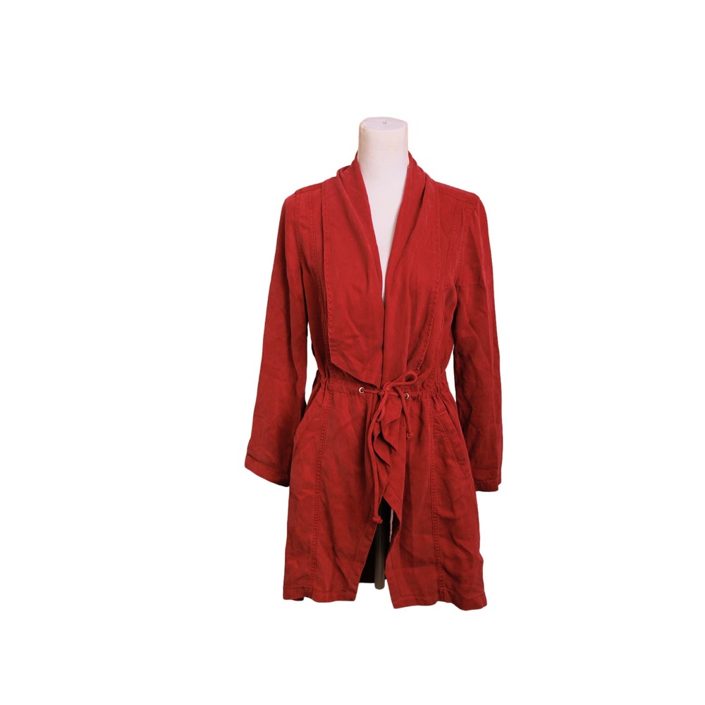 Max Jeans Drape Front Red Jacket Small tie‎ bow casual